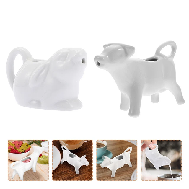 2 piezas jarabe de porcelana jarabe de leche de cerámica espresso leche de soja