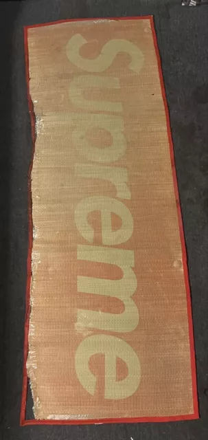 supreme Woven straw mat ブラック ラグマット