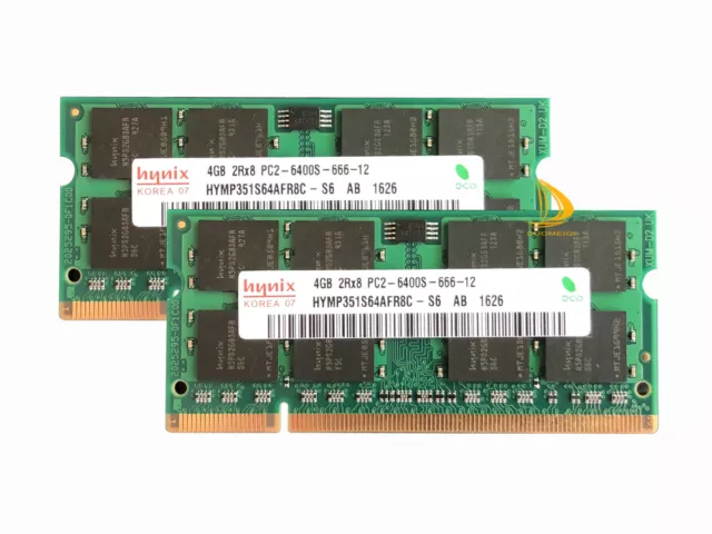Hynix 8 GB 4 GB 2 GB 2RX8 DDR2 800 MHz PC2-6400S SODIMM lotto RAM computer portatile 200 pin