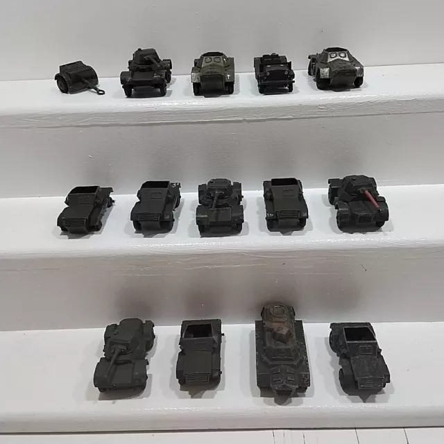 Dinky Toys Diecast Military Vehicles - Job Lot x 14 Used