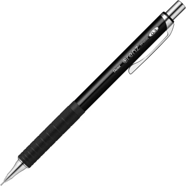 Pentel Mechanical Pencil ORENZ Metal Grip 0.3mm Black XPP1003G2-A