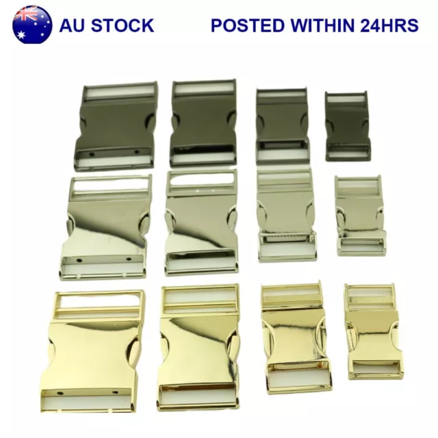 15/20/25/32/38mm Robust Metal Side Quick Release Buckle Clip Fastener