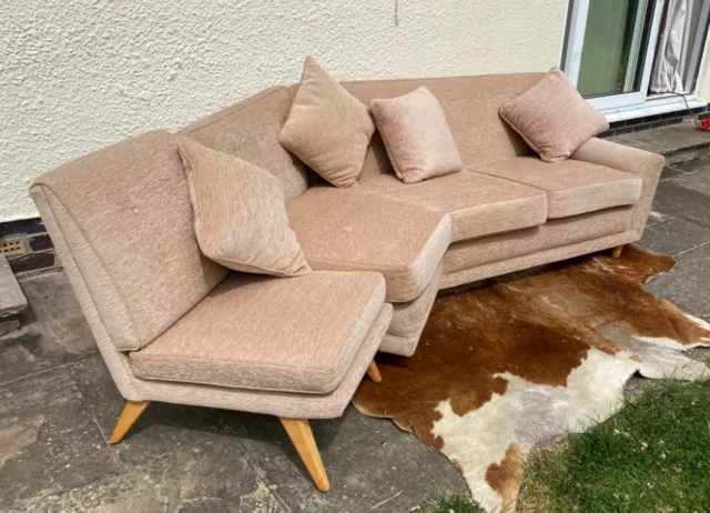 Danish mid century corner sofa and  easy Chairs circa 1970
