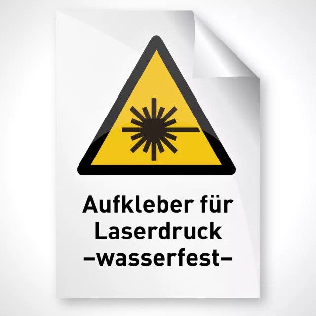 10x WEISS GLANZ  Laserdruck Copy Aufkleber Wetterfest A3  Premium Profi Qualität