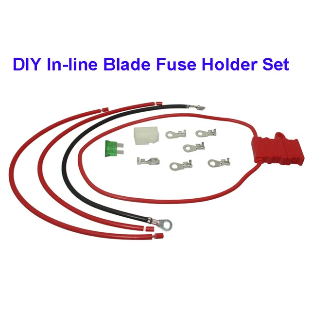 DIY In-line Blade Fuse Holder Set For Electric Bike ATV Go Kart Motorcycle