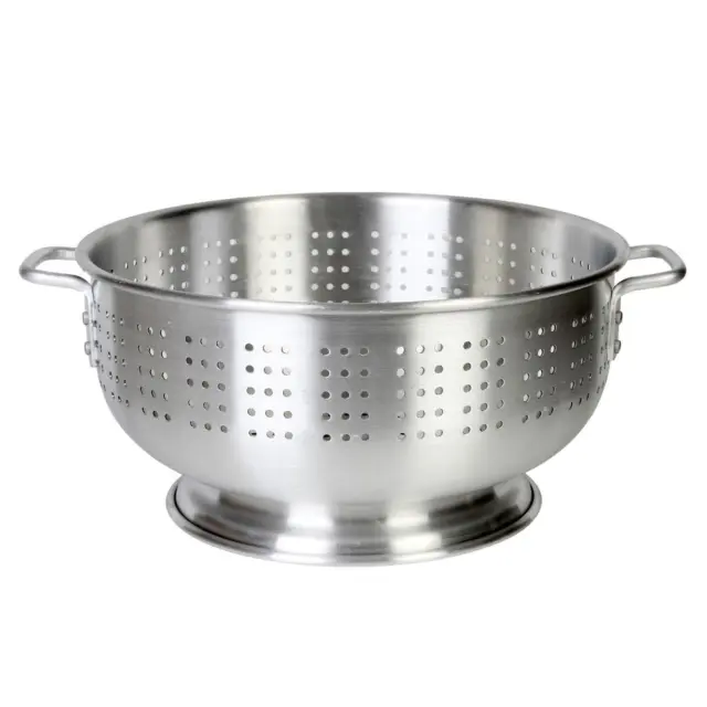 Thunder Group ALHDCO001 8 Quart Aluminum Colander with Footed Base