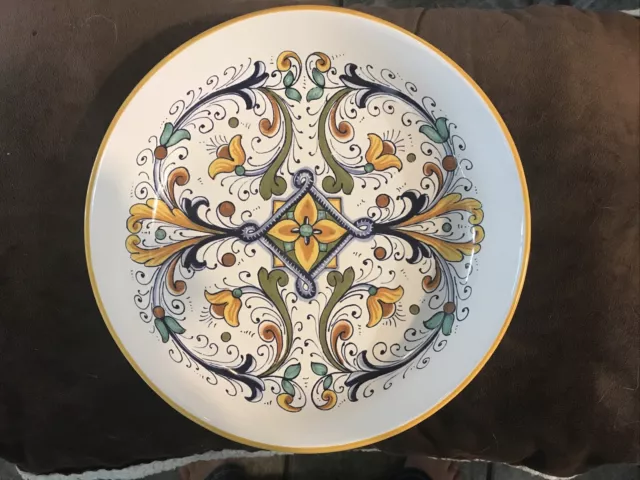 Nova Deruta Italian Italy Ceramic Pottery Large Serving Bowl 11”