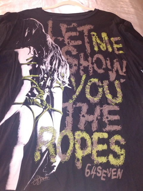 Rare Code 64seven Let Me Show You The Ropes Bondage Bdsm Nude  Mens Shirt Xxl