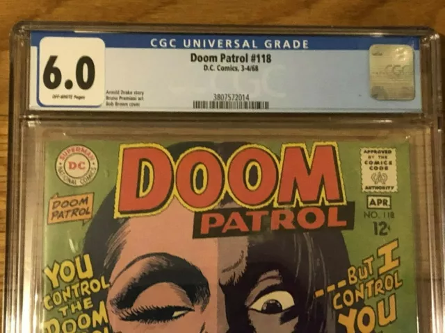 Doom Patrol #118    Cgc 6.0 1968 2