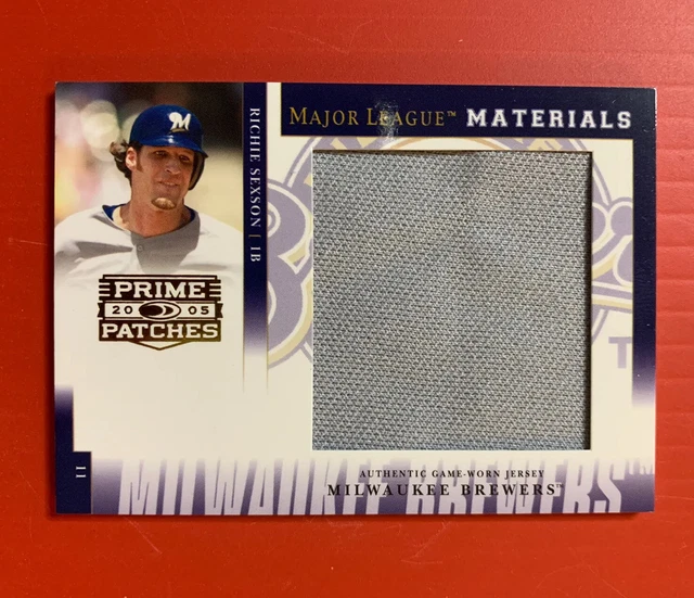 2005 Donruss Prime Patches Materials Richie Sexon #MLM-21 Jersey #/532 Brewers