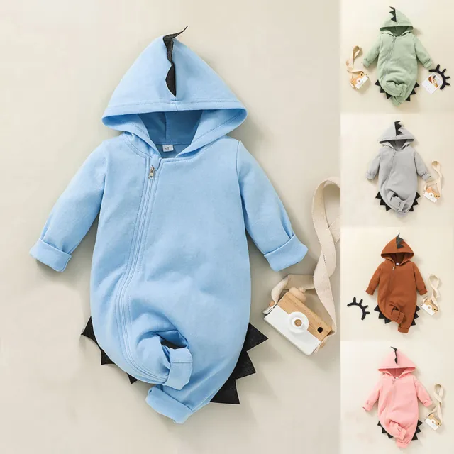 Newborn Baby Cartoon Hooded Romper Bodysuits Jumpsuit Playsuits Infant Outfits