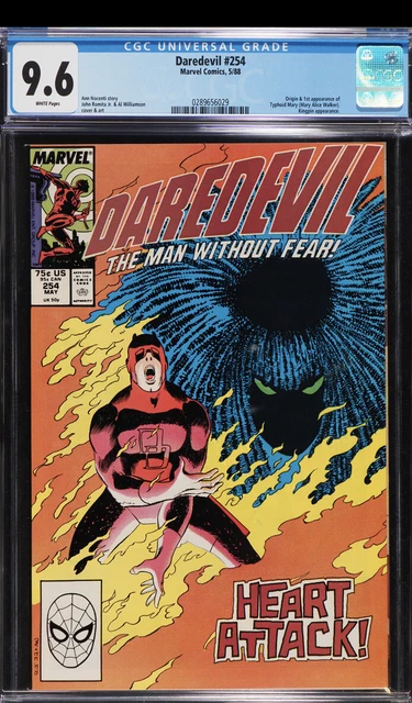 1988 Daredevil CGC 9.6 254 1st Appearance Typhoid Mary Marvel Walker Kingpin