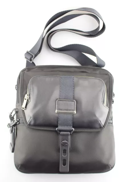 TUMI Alpha Bravo 'Arnold' Black Nylon Zip Flap Crossbody Bag - 232304D