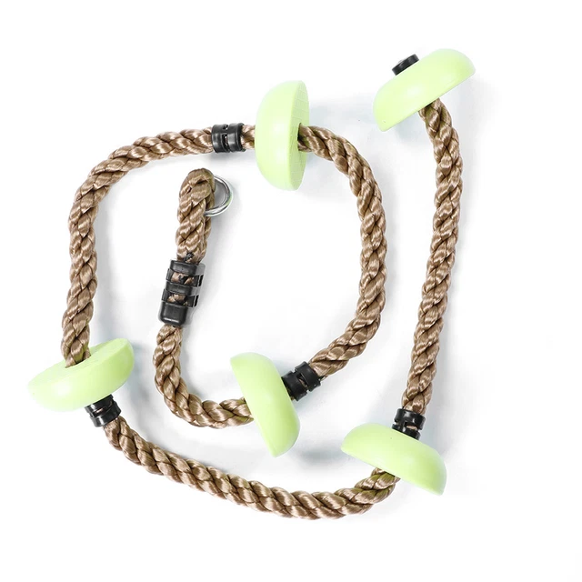 (Green)Children Swing Disc Climbing Rope Kids Playground Equipment Toys （Green）