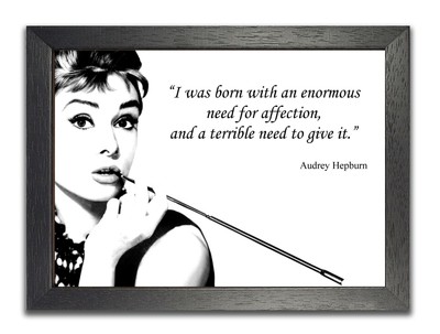 Audrey Hepburn Inspiration Citation 3 Affection Famous Actrice Classique Icon Eur 19 53 Picclick Fr