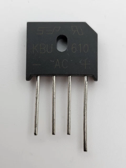 Pont de Diode Redresseur KBU610 - 6A / 1000V, Bridge Rectifier Diode