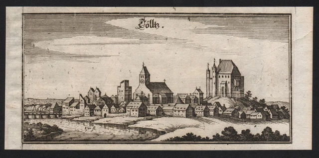 Bagno Tölz Alta Baviera Vista Incisione Merian 1650