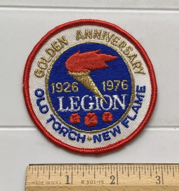 Royal Canadian Legion 1926-1976 Golden Anniversary 50th 50 Years Round Patch