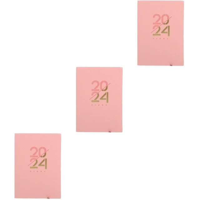 3 Pack 2024 Agenda Book 365 Journal Planner Journaling Notebooks Schedules Work