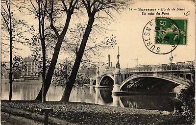 CPA SURESNES - banks of the Seine - a corner of the bridge (740702)