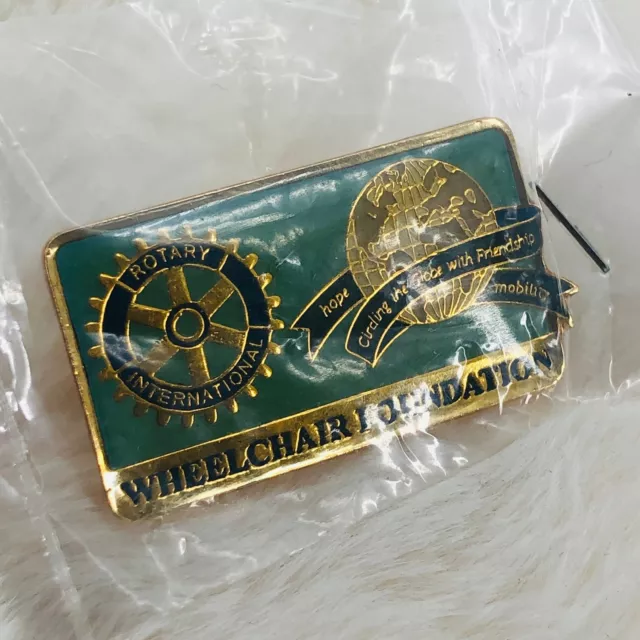 Rotary International Wheelchair Foundation Member Enamel Lapel Pin