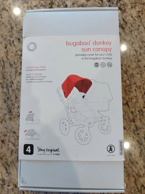 bugaboo donkey sun canopy Red (New In Box/Never Used)