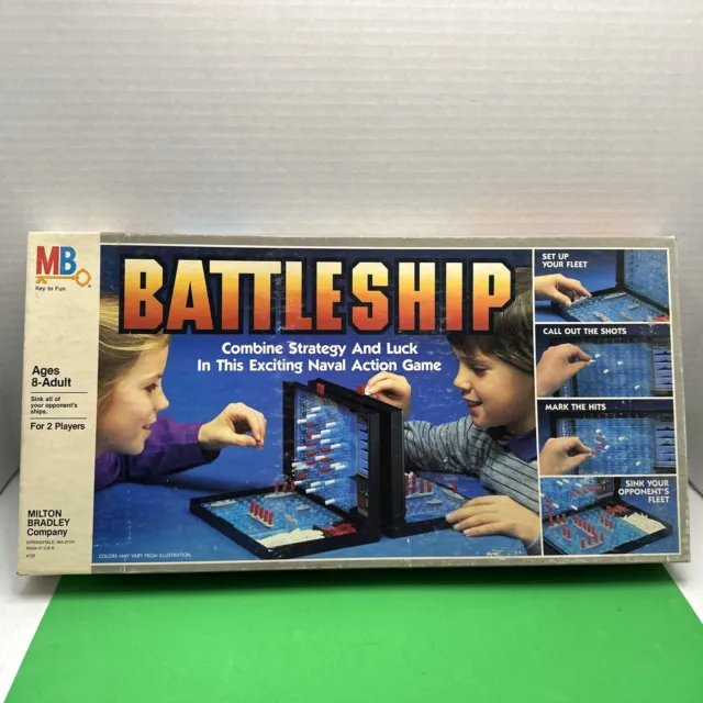 VINTAGE 1984 Battleship Board Game Milton Bradley 100% Complete Very Nice!!!