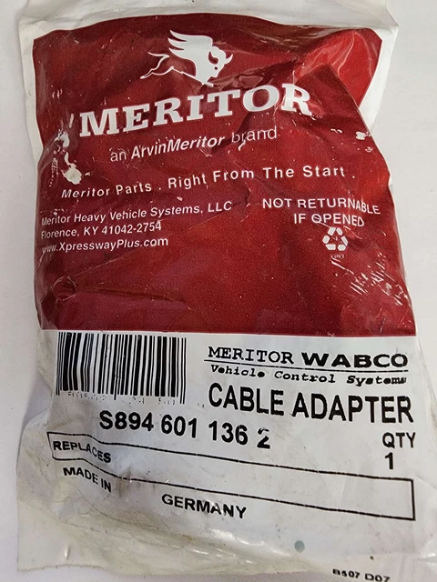 S894 601 136 2 Meritor Cable Adapter 90 Degree