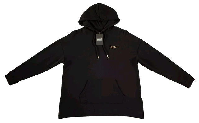 MAGLIONE CON CAPPUCCIO BARBOUR INTERNATIONAL donna nero burnett donna UK 8 NUOVO COME EUR 59 50 PicClick IT