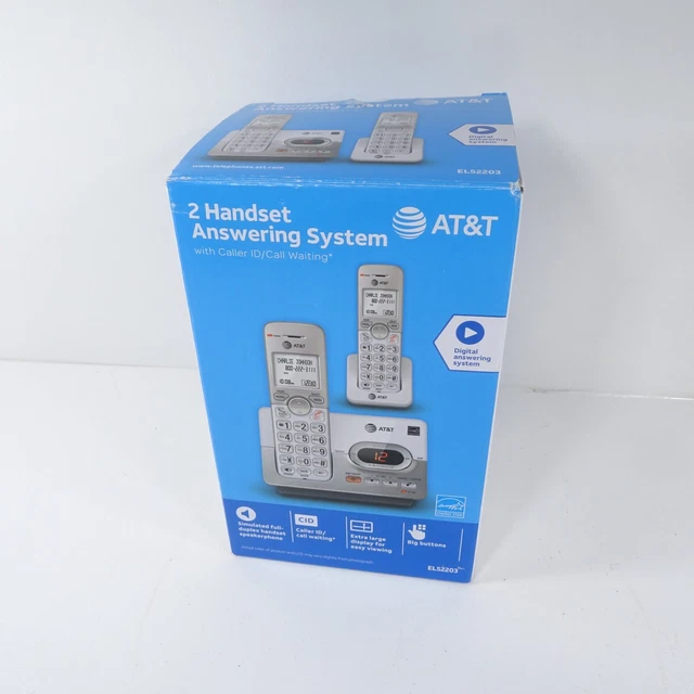 AT&T EL52203 2 Cordless Handset Answering System With Caller ID
