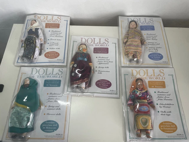 PORCELAIN DOLLS OF The World X5 New In Box Doll Bundle