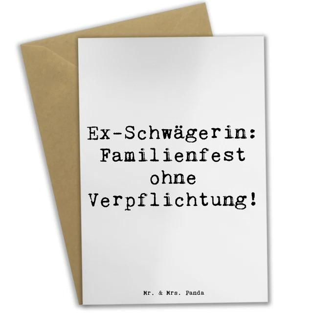 GRUSSKARTE EXSCHWÄGERIN FEST Geschenk Glückwunschkarte