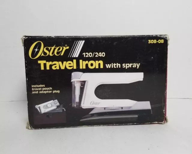 Oster Compact Travel Iron Dual Voltage with Spray  & Travel Pouch Model 308-08 2