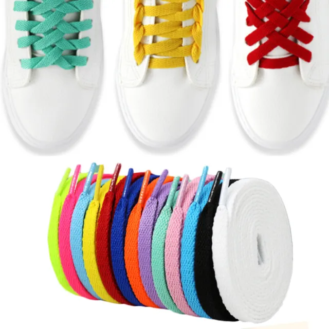 1 Paire De Lacets De Chaussures Plats Et Colorés Bricolage Pour Bottes De #