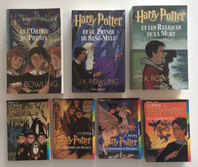 J.k Rowling. Harry Potter -Lot Serie Complète Des 7 Romans. 3 Gallimard-4 Poches