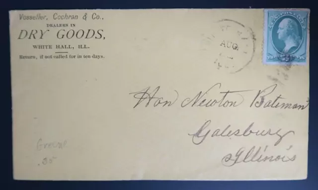 Vosseller Cochran & Co. Dealers Dry Goods White Hall Illinois Vintage Envelope