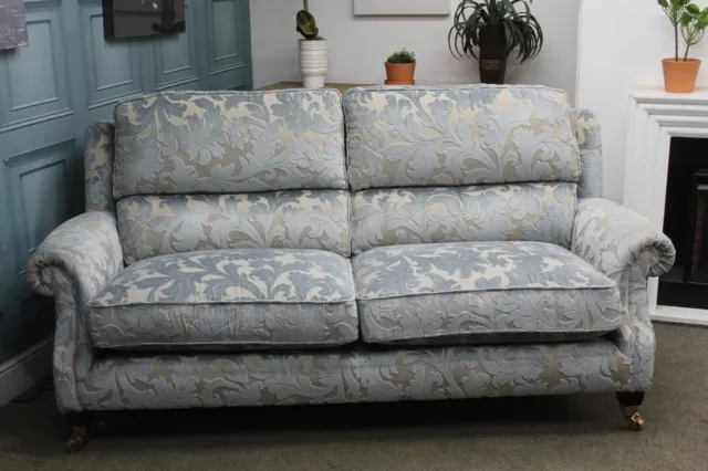 Parker Knoll Henley, Oakham L2 Seater Sofa In Whitfield Sky Fabric. Rrp £1849.