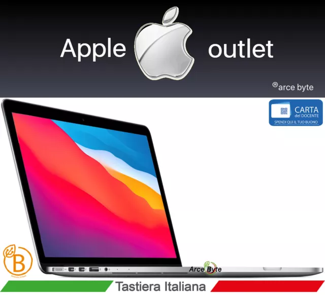 APPLE MACBOOK PRO 13" 2013 2.4Ghz CORE i5 RETINA 4GB 120SSD GRADO B BIG SUR
