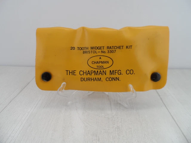 Vintage 20 Tooth Midget Ratchet Kit~No.3307~Chapman Mfg. Co~Made In Usa~Htf