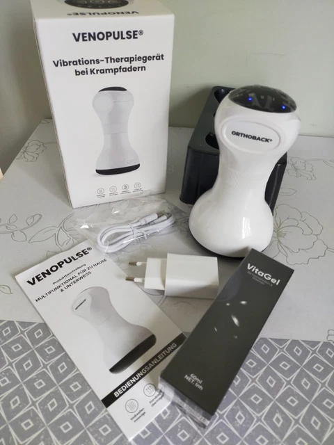 Appareil De Massage Venopulse Orthoback - Pour Jambes Lourdes, Avec Gel, Rechargeable USB, Fonctions Vibrations Et Chaleur