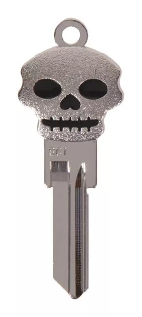 Hillman 87520 Brass #68/SC1 Silver Skull Single Sided Blank Key (Pack of 4)