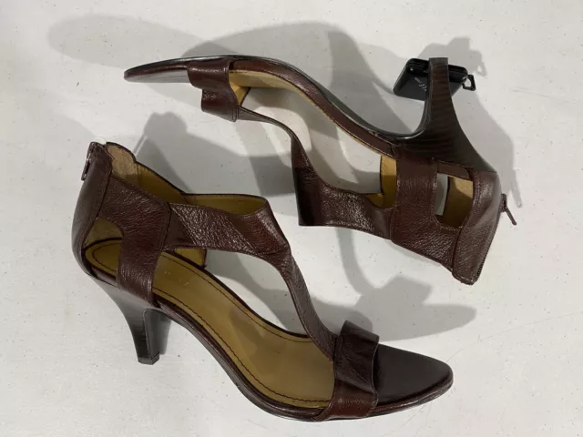 Nine West Bestbyfaro Brown Leather Pumps Size 8.5