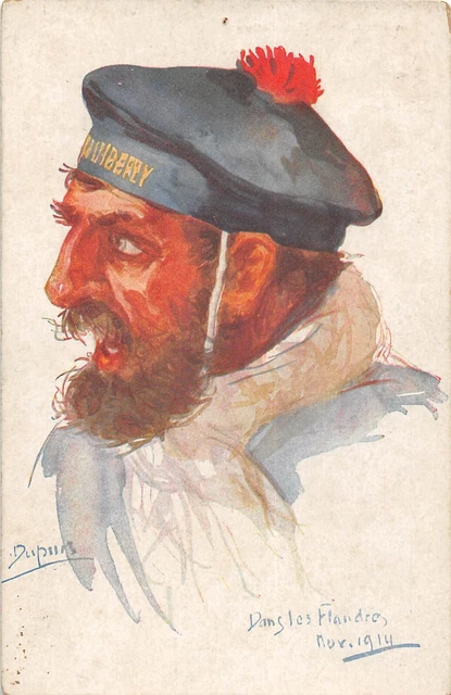 CPA GUERRE / ILLUSTRATEUR E.m.DUPUIS NOS POILUS DANS LES FLANDRES 1914