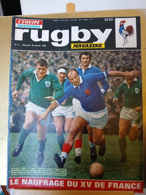 COLLECTOR L'EQUIPE MAGAZINE GRAND FORMAT RUGBY ANGLETERRE FRANCE 1981 RIVES