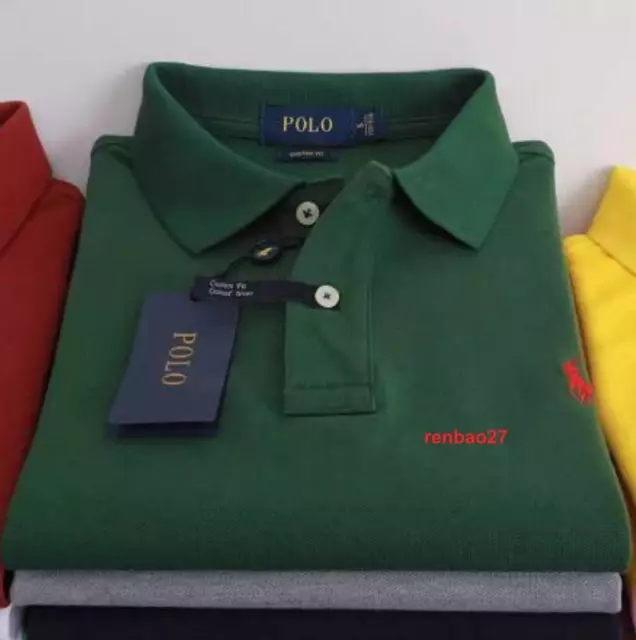 NEW POLO RALPH Lauren Men Custom Fit Mesh Polo Shirt Pony Logo New ...