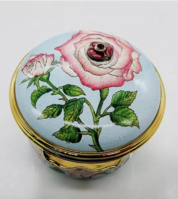 Princess Diana Light blue rose trinket box commemorative