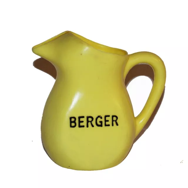 Pichet publicitaire Berger en plastique jaune 18 cm