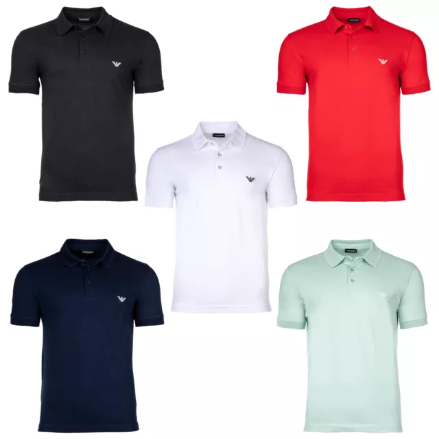 EMPORIO ARMANI Herren Poloshirt - EMBROIDERY LOGO, Kurzarm, Pique, Strech Cot...