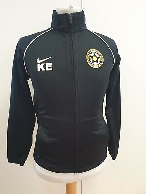 Kk373 Boys Nike Black Soccer Academy Full Zip Tracksuit Jacket Uk 12-13 Yrs