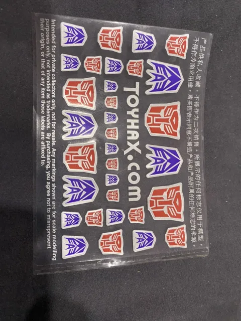 G1 Transformer Decals sticker emblem symbol autobot decepticon by Toyhax